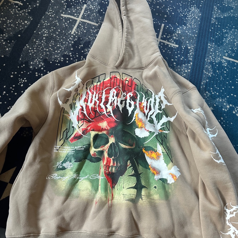 Graphic Tan Hoodie